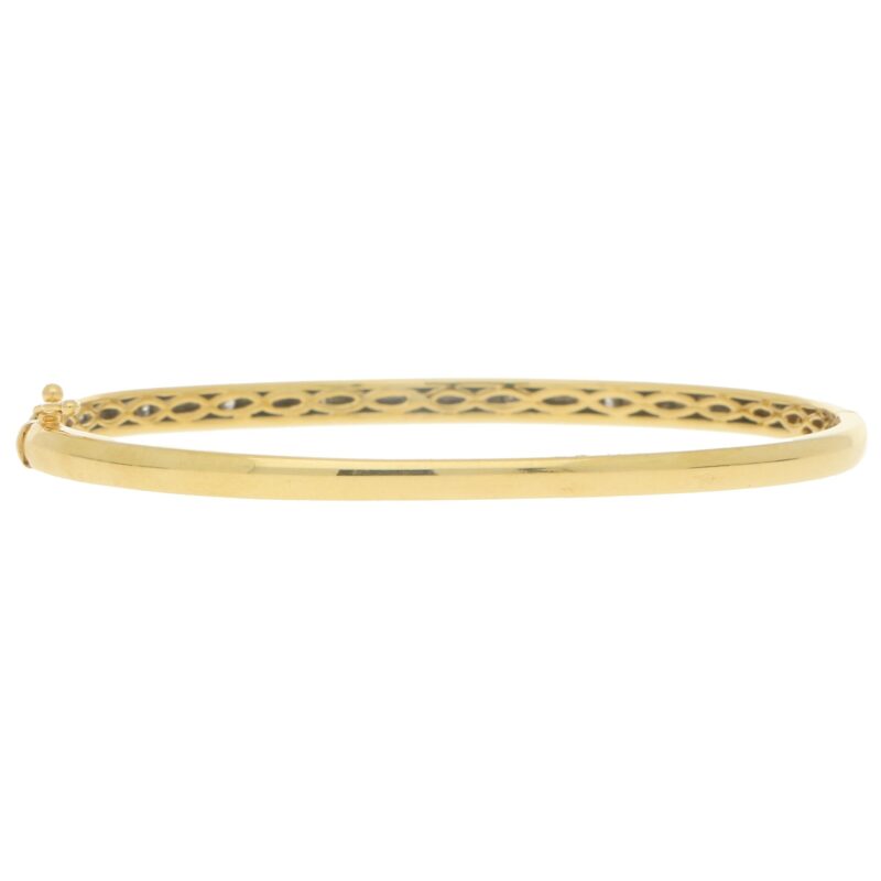 Diamond Set Bangle in 18k Yellow Gold