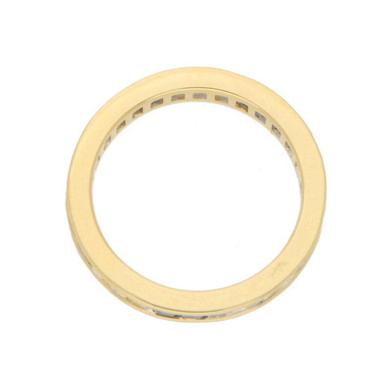 Sapphire and Diamond Full Eternity Ring in 18k Yellow Gold