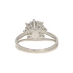 Diamond Daisy Cluster Ring in White Gold