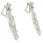 Diamond Bvlgari Drop Earrings in White Gold