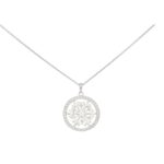 Diamond Snowflake Necklace in White Gold