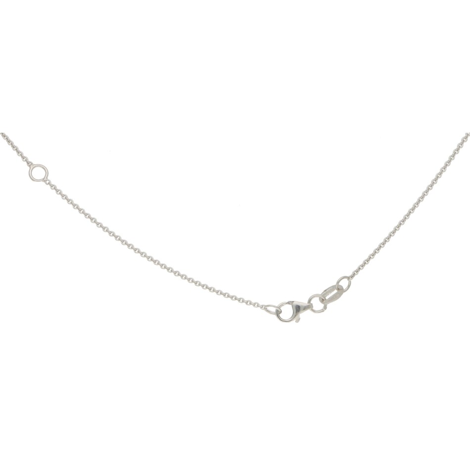 Diamond Snowflake Necklace in White Gold