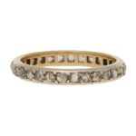 Rose Cut Diamond Full Eternity Ring in White Gold