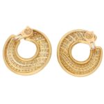 Cartier Neptune Diamond Hoop Earrings in 18k Yellow Gold