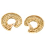 Cartier Neptune Diamond Hoop Earrings in 18k Yellow Gold