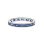 Sapphire Full Eternity Ring Set in Platinum