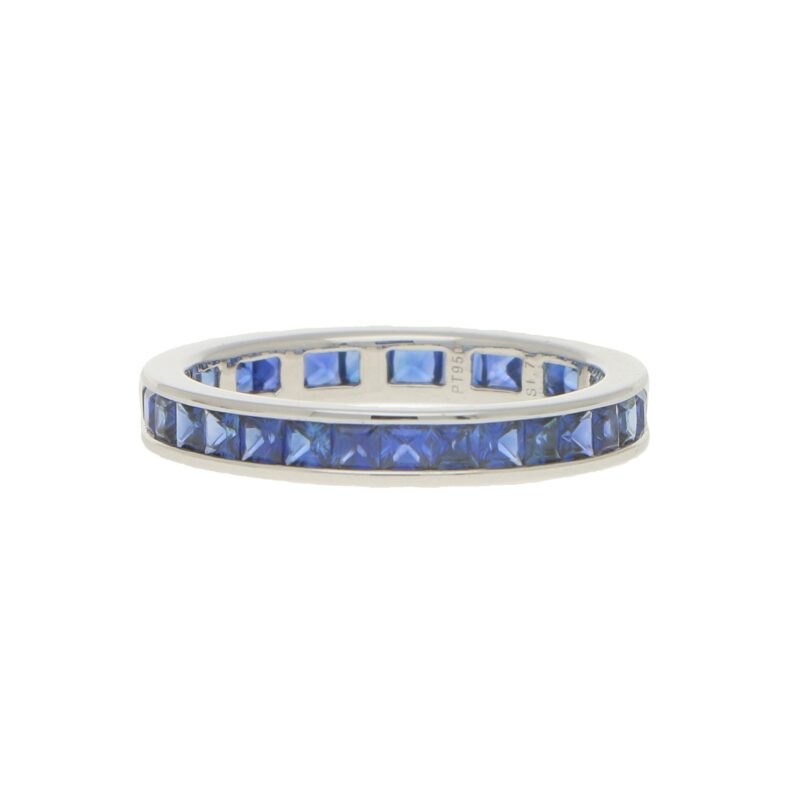 Sapphire Full Eternity Ring Set in Platinum