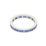 Sapphire Full Eternity Ring Set in Platinum