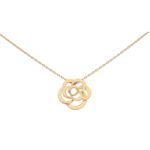 CHANEL Fil De Camélia Flower Pendant Necklace