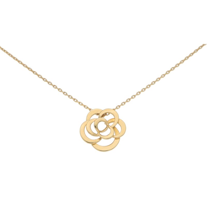 CHANEL Fil De Camélia Flower Pendant Necklace