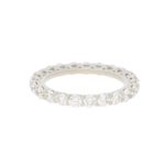 D coloured Full Diamond Eternity Ring in White Gold