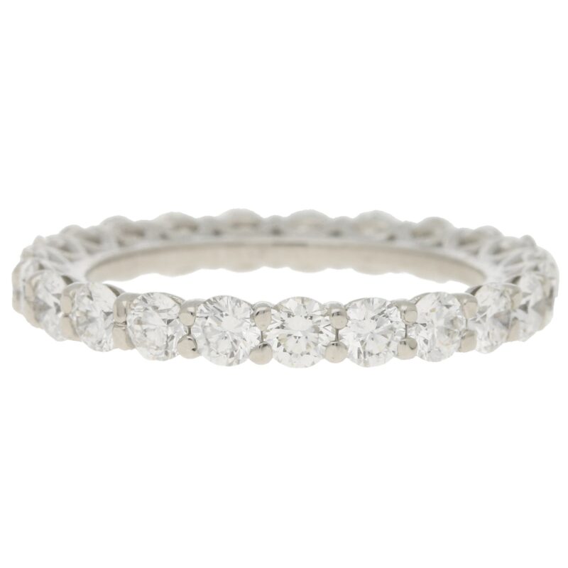 D coloured Full Diamond Eternity Ring in White Gold