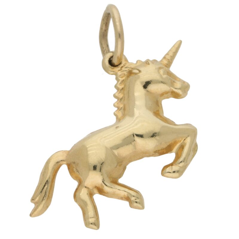 Vintage Unicorn Charm in Yellow Gold