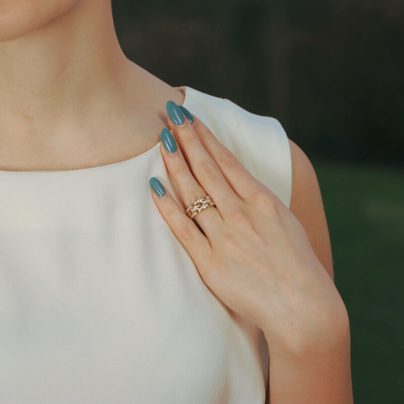 Vintage Cartier Maillon Panthère Diamond Ring