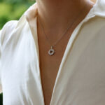 Diamond Trinity Necklace in White Gold