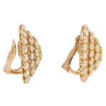 Vintage Cartier Diamond Cluster Earrings