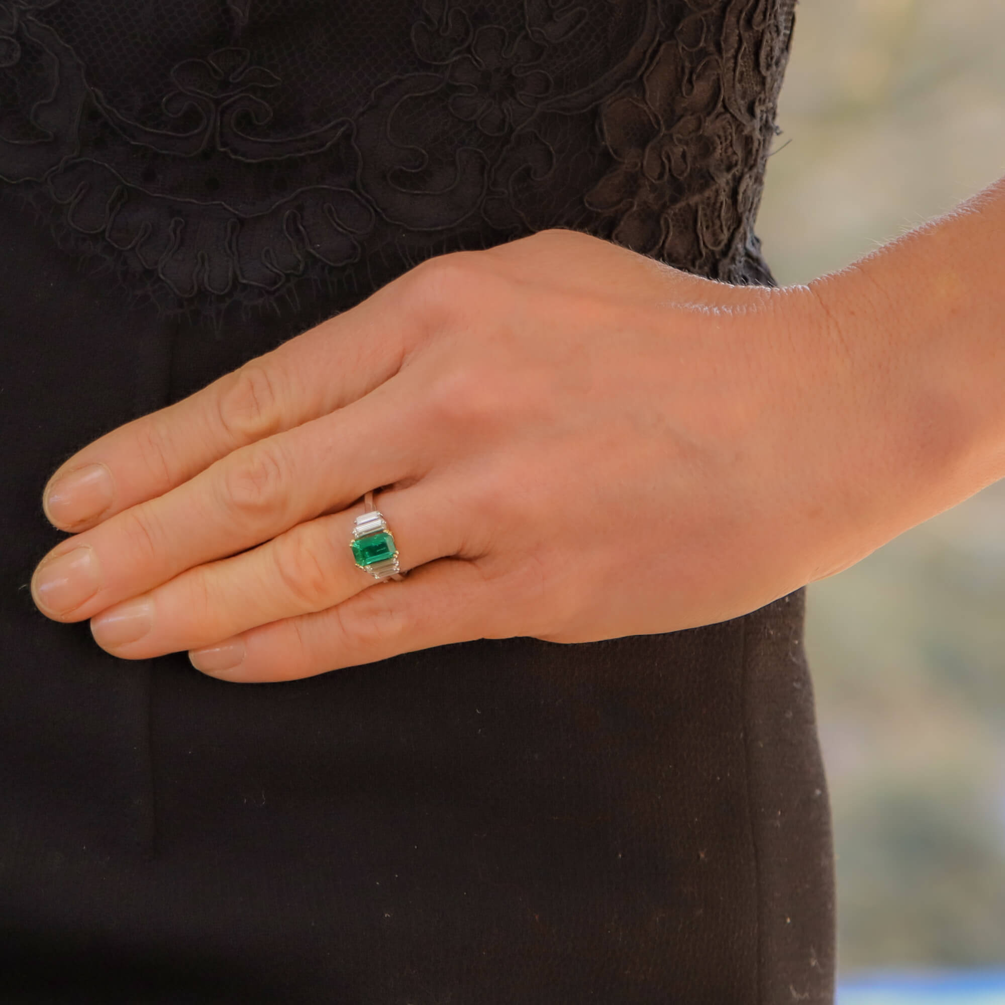 Boucheron top emerald ring