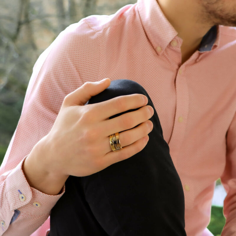 Georg Jensen Fusion Puzzle Ring in Tri-coloured Gold