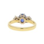 Sapphire and Diamond Trilogy Engagement Ring