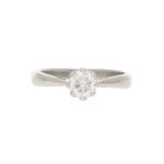 Diamond Single Solitaire Engagement Ring in Platinum