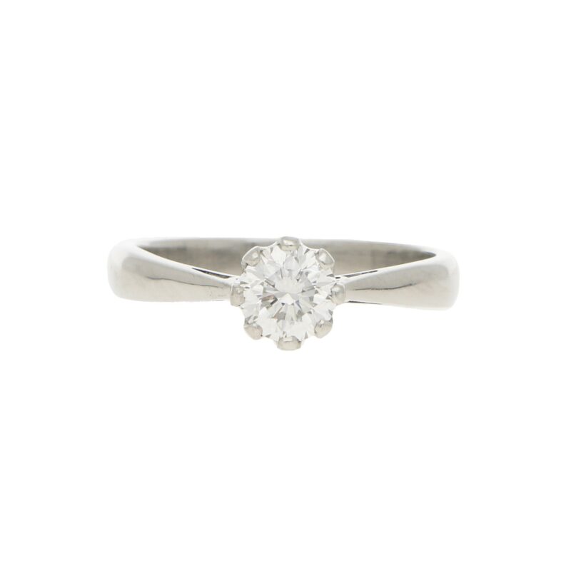 Diamond Single Solitaire Engagement Ring in Platinum