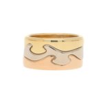 Georg Jensen Fusion Puzzle Ring in Tri-coloured Gold