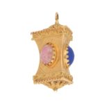 Pink, Green and Blue Chinese Lantern Charm