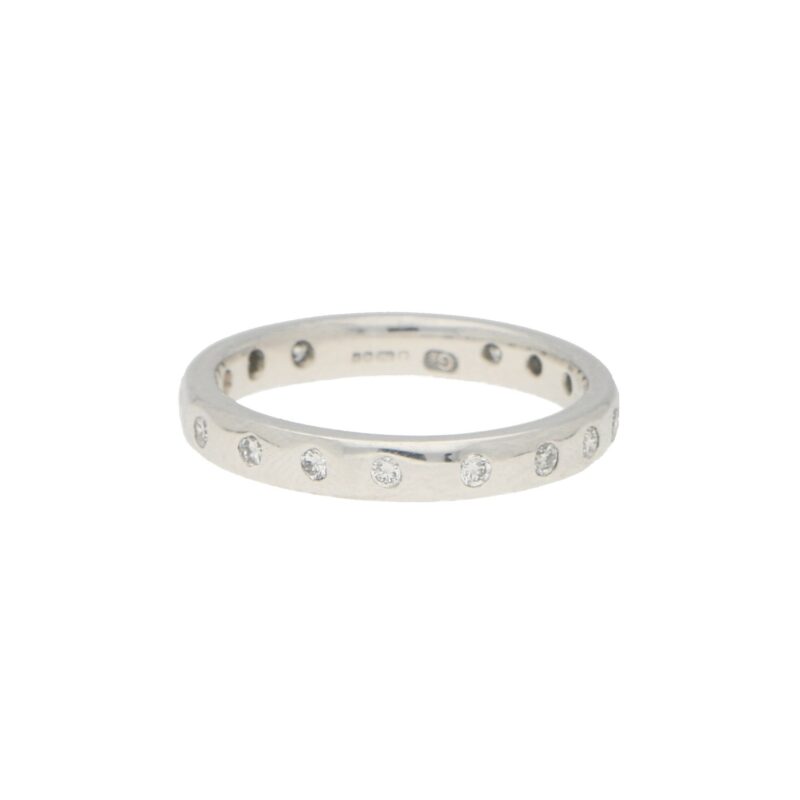 Diamond Full Eternity Ring Set in 18k White Gold