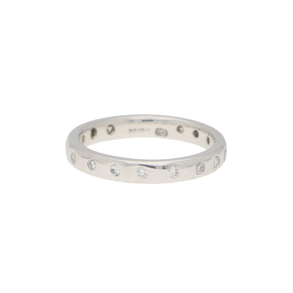 Diamond Full Eternity Ring Set in 18k White Gold