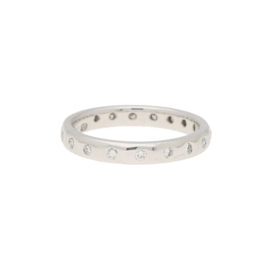 Diamond Full Eternity Ring Set in 18k White Gold