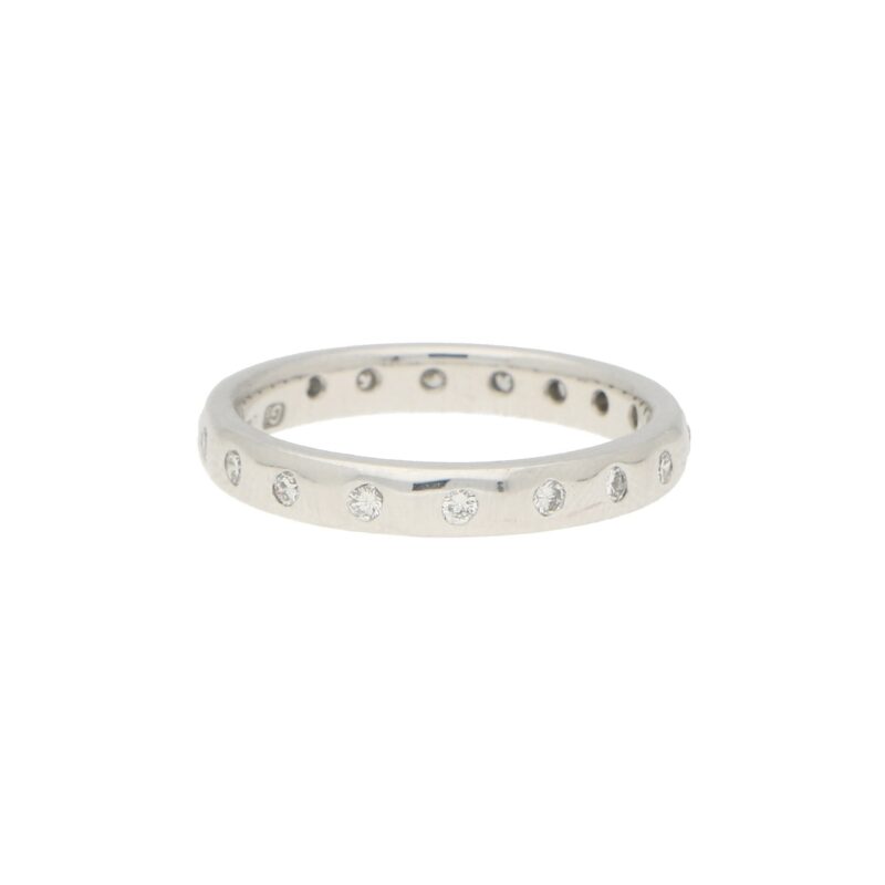 Diamond Full Eternity Ring Set in 18k White Gold