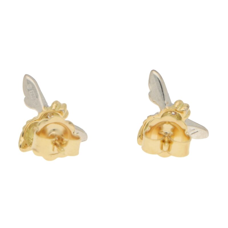 Diamond Bee Stud Earrings