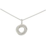 Diamond Trinity Necklace in White Gold