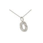 Diamond Trinity Necklace in White Gold