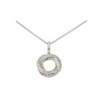 Diamond Trinity Necklace in White Gold