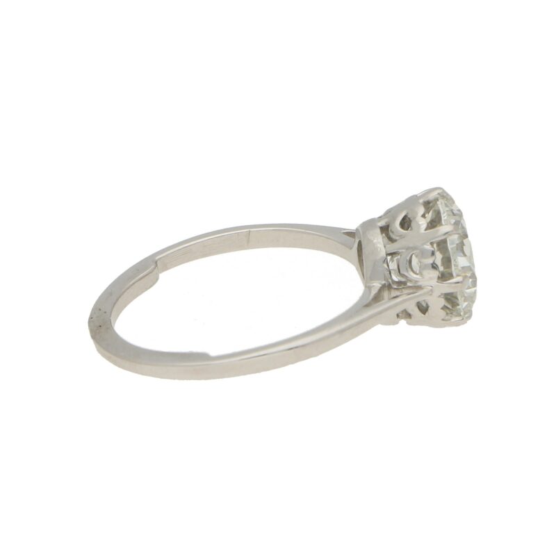 Certified Art Deco 2.59ct Transitional Cut Ring