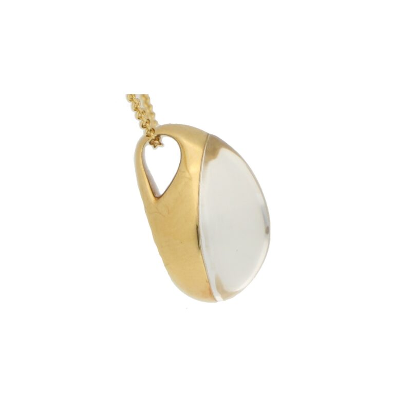 Vintage Myst De Cartier Diamond and Rock Crystal Pendant