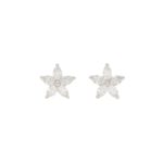 Marquise Diamond Flower Earrings