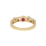 Ruby and Diamond Retro Bubble Ring