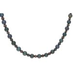 Black Pearl Sterling Silver Strand