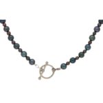 Black Pearl Sterling Silver Strand