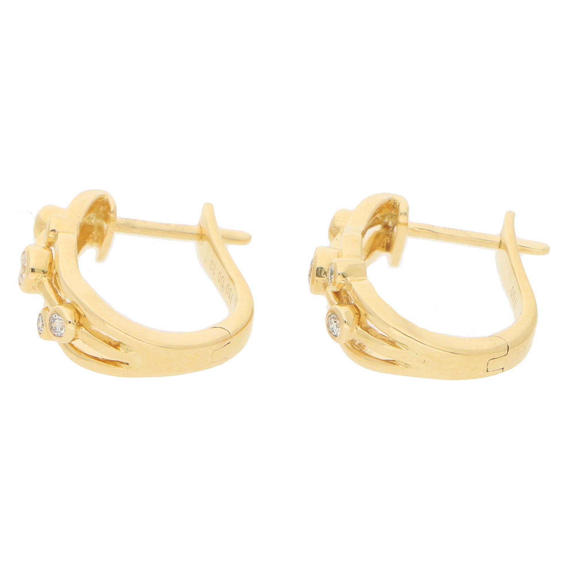 Diamond Bubble Huggy Hoop Earrings at Susannah Lovis Jewellers