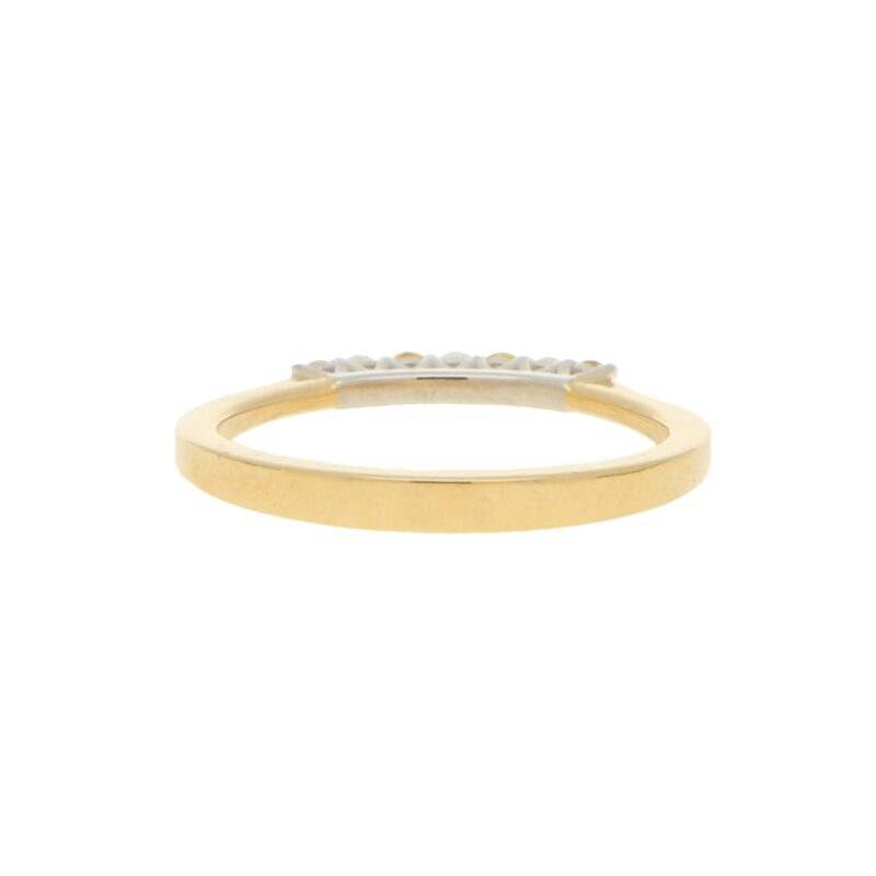 Natural Yellow Diamond Seven Stone Half Eternity Ring