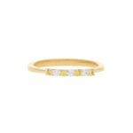 Natural Yellow Diamond Seven Stone Half Eternity Ring