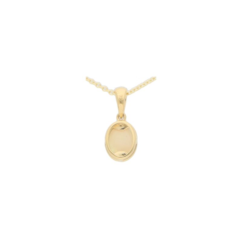 Opal Pendant Necklace Set in Yellow Gold