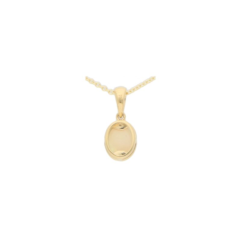 Opal Pendant Necklace Set in Yellow Gold