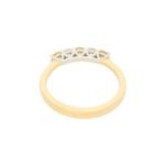 White and Natural Yellow Diamond Half Eternity Ring