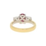 Certified Ruby and Diamond Trilogy Ring