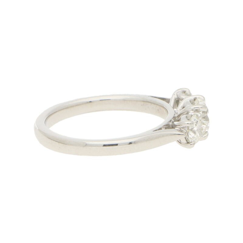 GIA Certified Three Stone Diamond Ring in Platinum