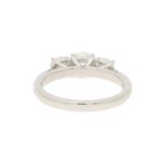 GIA Certified Three Stone Diamond Ring in Platinum